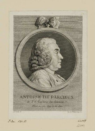 Antoine de Parcieux, Blatt 8 der Folge "Portraits gravés pour la collection de Cochin"