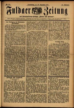 Ausgabe vom Donnerstag, den 28. November 1895.