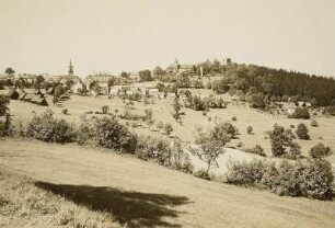 Frauenstein : Frauenstein im Erzgebirge. Gesamtansicht von Südosten