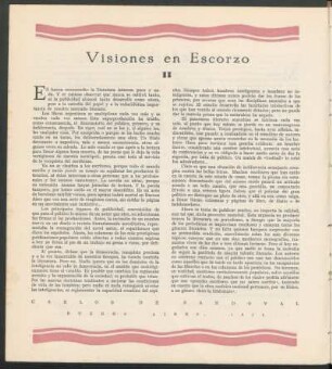 Visiones en Escorzo