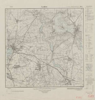 3043 Lindow, Meßtischblatt (4cm - Karte)
