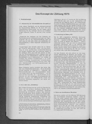 Das Konzept der Zählung 1975