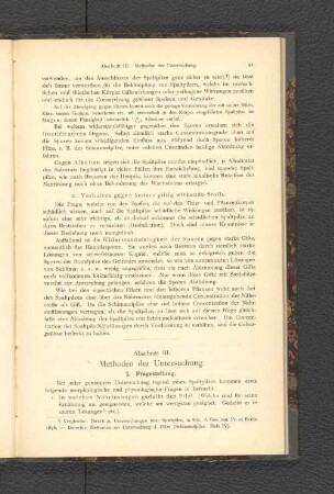 Abschnitt III. Methoden der Untersuchung.