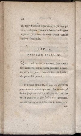 Cap. IV. Decursum enarrans.