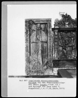 Epitaph für den Theologieprofessor Georg Zingel (1508) und Hans Adam von Muggenthal (1601/1650?