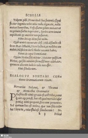 Dialogus Pontani Continens Grammaticorum rixam