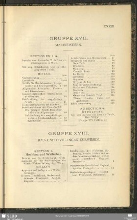 Gruppe XVIII. Bau- Und Civil-Ingenieurwesen