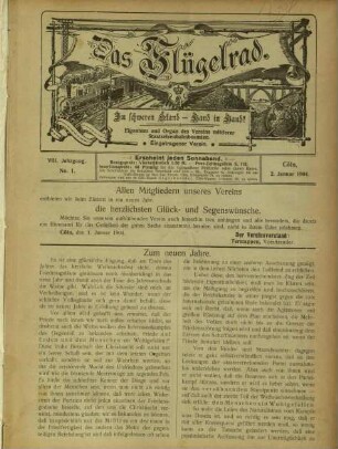 Das Flügelrad / 8. Jahrgang 1904