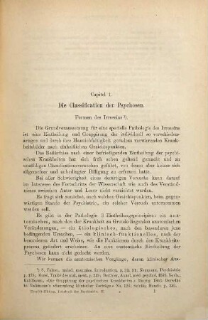 Lehrbuch der Psychiatrie auf klinischer Grundlage für practische Ärzte und Studirende, 2. Die specielle Pathologie und Therapie des Irreseins