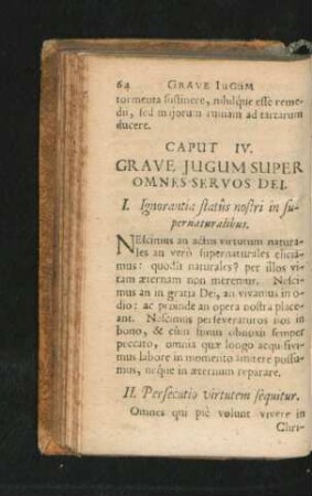 Caput IV. Grave Iugum Super Omnes Servos Dei.