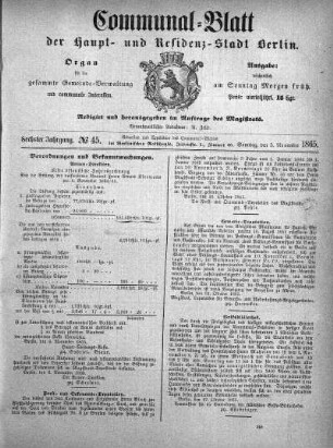 1865,45: No. 45, 5. November 1865