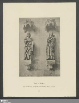 Dom zu Meißen. Die Schutzheiligen "Evangelist Johannes und Bischof Donatus"