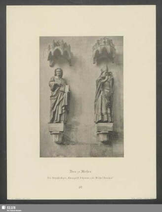 Dom zu Meißen. Die Schutzheiligen "Evangelist Johannes und Bischof Donatus"