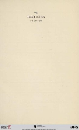 VII. Textilien (Nr. 245-258)