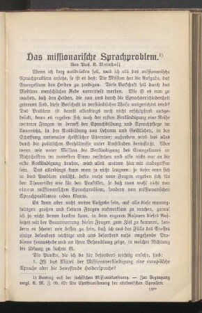 Das missionarische Sprachproblem