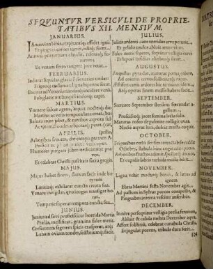 Sequuntur Versiculi De Proprietatibus XII. Mensium