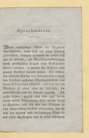 Sprichwörter