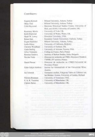 Contributors: