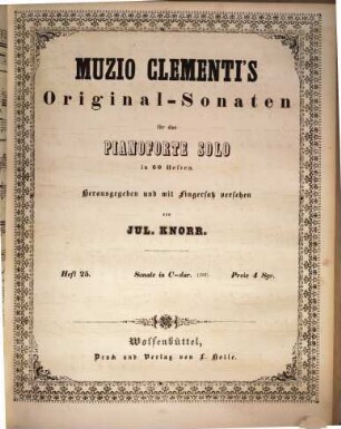 Muzio Clementi's Original-Sonaten für das Pianoforte solo in 60 Heften. 2, Heft 23-43