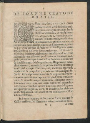 De Ioanne Cratone Oratio.