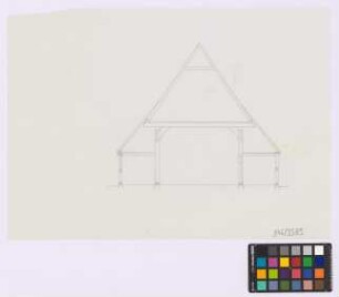 [Hagen-Beckerode ([Landkreis Iburg]): Haus Altevogt]. [Haupthaus (Querschnitt)]