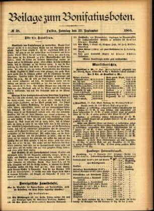 Zweite Ausgabe vom Sonntag, den 23. September 1900.
