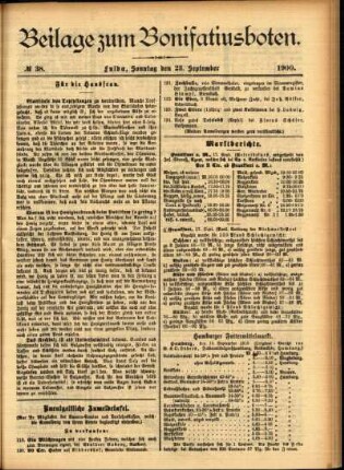 Zweite Ausgabe vom Sonntag, den 23. September 1900.