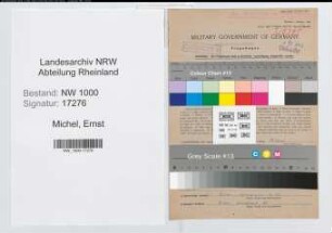 Entnazifizierung Ernst Michel, geb. 18.03.1904 (Lehrer)
