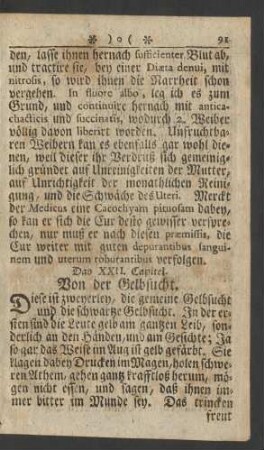 Das XXII. Capitel. Von der Gelbsucht