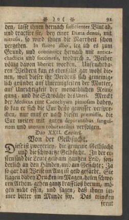 Das XXII. Capitel. Von der Gelbsucht
