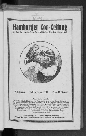 Heft 1 : Januar 1931