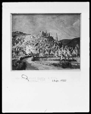 Ansicht der Stadt Marburg