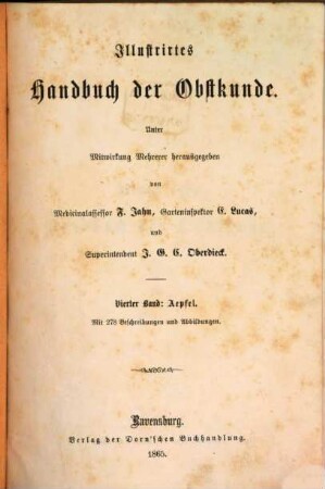 Illustrirtes Handbuch der Obstkunde, 4. Aepfel