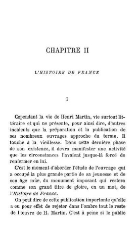 Chapitre II L'HIstoire De France