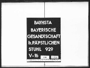 Politischer Schriftwechsel, September - Oktober