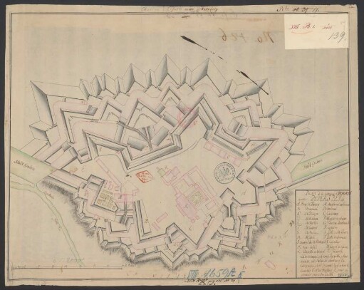 Plan de la Citadelle d'Erfurth noun Petersberg