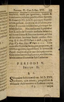 533-543, Sectio II § 1 - 8
