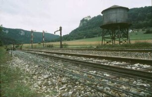 Hausen im Tal Wasserturm Wasserkran preußischer Bauart Ausfahrsignale