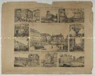 Erinnerung an Dresdens Schreckenstage, Mai 1849 - Bilderbogen
