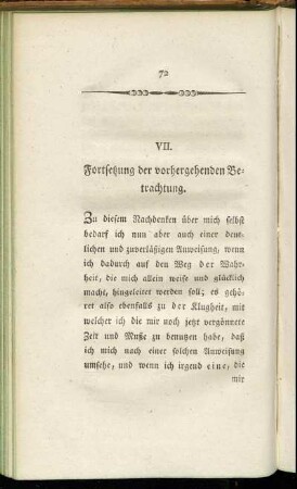 VII. Fortsetzung der vorhergehenden Betrachtung.