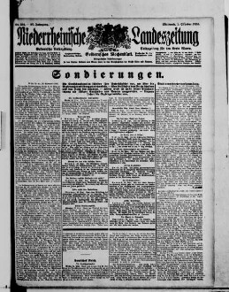 Niederrheinische Landeszeitung : Geldernsche Volkszeitung : Geldern'sches Wochenblatt : Volkszeitung für den Kreis Moers : erfolgreichstes Insertionsorgan in den Kreisen Geldern und Moers sowie in den Grenzbezirken der Kreise Cleve und Kempen