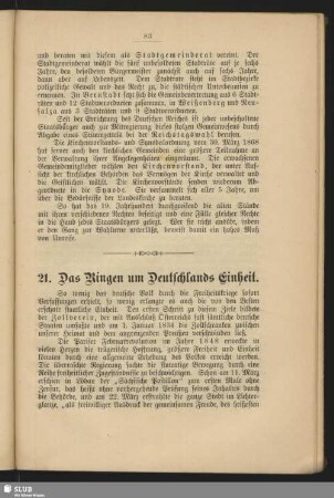 21. Das Ringen um Deutschlands Einheit