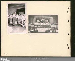 Konzert zum Jahrestag der Oktoberrevolution im Hygienemuseum, Männer- und Jugendchor und Tanzgruppe