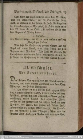 III. Abschnitt. Von Europa überhaupt