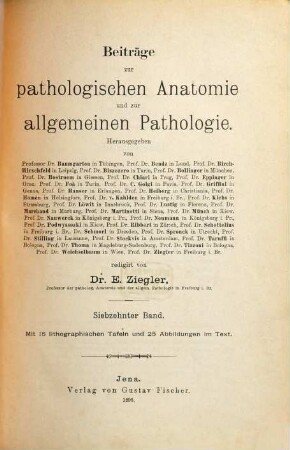 Beiträge zur pathologischen Anatomie und zur allgemeinen Pathologie. 17, 17. 1895