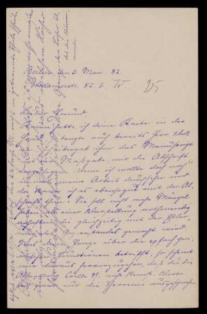 Nr. 7: Brief von Carl Runge an Adolf Hurwitz, Berlin, 3.5.1882