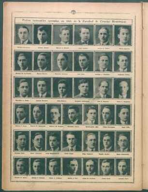 Peritos mercantiles egresados, en 1925, de la Facultad de Ciencias Económicas