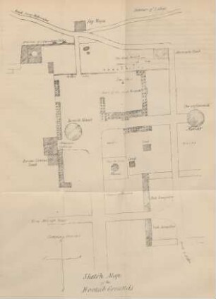 Sketch map of the Kootub Grounds