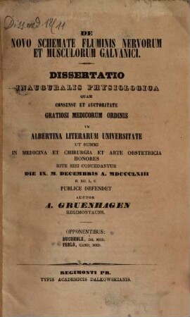 De novo schemate fluminis nervorum et musculorum galvanici : Diss. inaug.