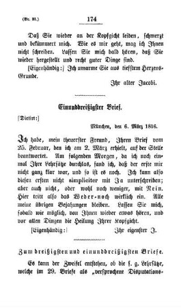 Einunddreißigster Brief.